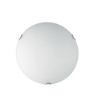 Immagine di Plafoniera Moderna Vetro Rotondo Bianco Satinato 40 cm Oblò Fan Europe