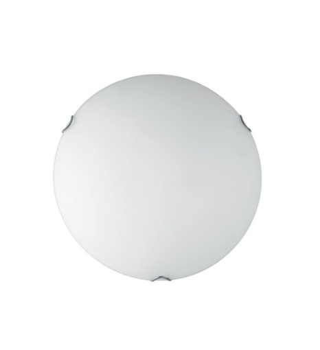 Immagine di Plafoniera Moderna Vetro Rotondo Bianco Satinato 40 cm Oblò Fan Europe