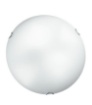 Immagine di Plafoniera Rotonda Vetro Satinato Bianco 50 cm Oblò Fan Europe 4xe27