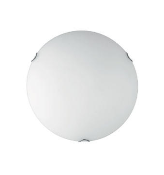 Immagine di Plafoniera Rotonda Vetro Satinato Bianco 50 cm Oblò Fan Europe 4xe27