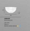 Immagine di Applique Led 12w CCT Vetro Bianco Mezzaluna Alabastro Luna Fan Europe