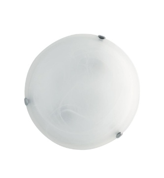 Immagine di Plafoniera Vetro Bianco 30cm Rotonda Led 18w CCT Luna Fan Europe