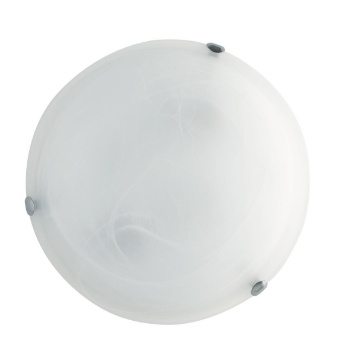 Immagine di Plafoniera Vetro Alabastro Bianco Led 24w 3000k-6500k Luna 40cm Fan Europe
