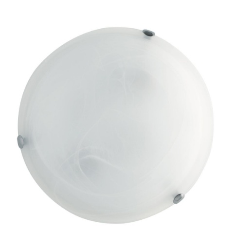 Immagine di Plafoniera Vetro Alabastro Bianco Led 24w 3000k-6500k Luna 40cm Fan Europe