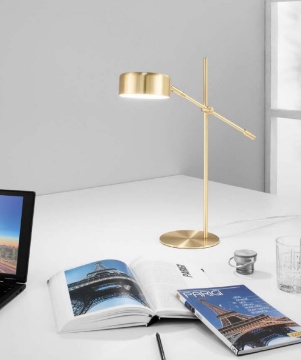 Immagine di Lampada Da Appoggio Regolabile Oro 1xE14 Eiffel Fan Europe