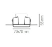 Immagine di Incasso In Gesso Componibile Quadrato Led 2,5w Starry Intec Light
