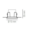 Immagine di Portafaretto Rotondo Incasso Gesso 70mm Led 2,5w 3000k 4000k Starry Intec Light