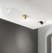 Immagine di Incasso Gesso Verniciabile Con Faretto Cilindro Orientabile Bianco GU10 Led Vulkan Intec