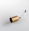 Immagine di Incasso In Gesso Con Faretto Orientabile Cilindro Oro Per Controsoffitto Vulkan Intec