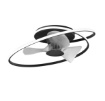 Immagine di Plafoniera Led CCT 60w Dimmerabile Con Pale Da Soffitto Nero Storm Intec