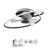 Immagine di Plafoniera Led CCT 60w Dimmerabile Con Pale Da Soffitto Nero Storm Intec