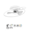 Immagine di Plafoniera Ventilatore Moderno Bianco Storm Led CCT 60w Dimmerabile Con Telecomando