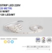 Immagine di Strip Led 220V Per Esterno 20 Metri 8w/m 120Led/m IP54 Intec Light