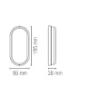 Immagine di Lampada Da Esterno Parete Soffitto Ovale Bianca Flippy Intec Led 12w IP65