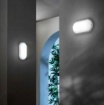 Immagine di Lampada Da Esterno Parete Soffitto Ovale Bianca Flippy Intec Led 12w IP65