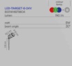 Immagine di Faretto Proiettore Led 8w DC24V Nero Con Picchetto IP67 RGB 4000k Target Intec