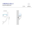 Immagine di Profilo Bianco Per Strip Led Installazione A Veletta 2 mt Veil Intec Light