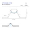 Immagine di Profilo Da Incasso Bianco Veletta 2 mt Per Strip Led Wing Intec Light