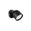 Immagine di Faretto Nero Orientabile Da Parete Tondo Led Gx53 Dodo Ideal Lux