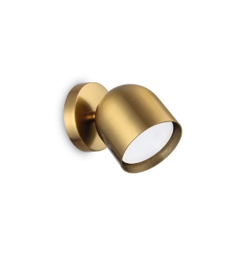 Immagine di Faretto Rotondo Ottone Da Parete Orientabile Gx53 Led Dodo Ideal Lux