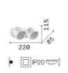 Immagine di Lampada Da Parete Con Faretti Led Gx53 Orientabili Bianco Dodo Ideal Lux