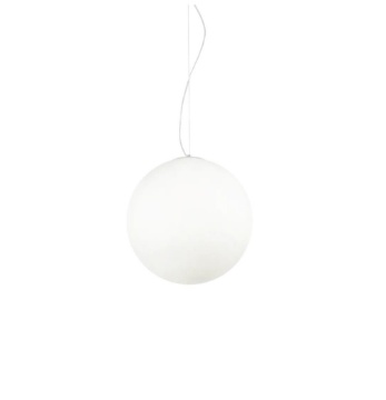 Immagine di Lampadario Sfera Bianca Vetro Soffiato 40 cm Mapa Ideal Lux