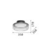 Immagine di Plafoniera In Vetro Sfumato Tonda Moderna Led 3000k Topico 35cm Ideal Lux