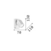 Immagine di Faretto Led Orientabile GU10 Squadrato Per Camera Da Letto Rudy AP1 Ideal Lux