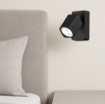 Immagine di Faretto Led Orientabile GU10 Squadrato Per Camera Da Letto Rudy AP1 Ideal Lux