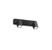Immagine di Applique Da Parete Con 2 Faretti Quadrati Orientabili GU10 Rudy AP2 Square Ideal Lux