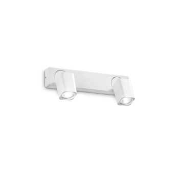 Immagine di Applique Da Parete Con 2 Faretti Quadrati Orientabili GU10 Rudy AP2 Square Ideal Lux