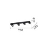 Immagine di Lampada A Binario Con 4 Faretti Led Orientabili GU10 Rudy PL4 Square Ideal Lux