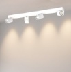 Immagine di Lampada A Binario Con 4 Faretti Led Orientabili GU10 Rudy PL4 Square Ideal Lux