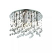 Immagine di Plafoniera Per Camera Da Letto Cromo Con Pendenti Di Cristallo Moonlight PL12 Ideal Lux