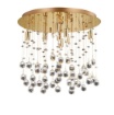 Immagine di Plafoniera Moonlight Oro Sfere Cristallo Trasparenti Per Camera Da Letto 8 Luci G9 Ideal Lux