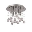 Immagine di Plafoniera Moonlight PL5 Cromo Con Sfere Cristallo Pendenti 5 Luci Ideal Lux