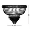 Immagine di Plafoniera Di Cristallo Classica Ottone Per Salone Elegante Dubai PL6 Ideal Lux