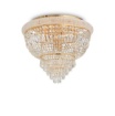 Immagine di Plafoniera Di Cristallo Classica Ottone Per Salone Elegante Dubai PL6 Ideal Lux