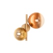 Immagine di Applique Design Ottone Due Sfere Vetro Oro Caffè Roy Redo