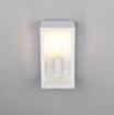 Immagine di Applique Rettangolare Bianca Garonne Per Esterni IP44 Trio Lighting