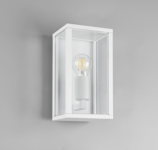 Immagine di Applique Rettangolare Bianca Garonne Per Esterni IP44 Trio Lighting