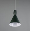 Immagine di Sospensione Isola Cucina Cono Metallo Verde Pistacchio Enzo Trio Lighting