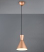 Immagine di Lampada A Sospensione Cono Metallo Caffè Per Isola Enzo Trio Lighting