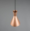 Immagine di Lampada A Sospensione Cono Metallo Caffè Per Isola Enzo Trio Lighting