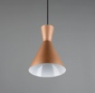 Immagine di Lampada A Sospensione Cono Metallo Caffè Per Isola Enzo Trio Lighting