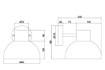 Immagine di Applique Esterni Design Moderno Colore Albicocca Rosso IP44 Elbe Trio Lighting