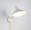 Immagine di Applique Orientabile Grigio Ottone Con Cavo Per Camera Da Letto Traveller Trio Lighting 1xE27