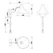 Immagine di Applique Orientabile Grigio Ottone Con Cavo Per Camera Da Letto Traveller Trio Lighting 1xE27