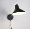 Immagine di Lampada Orientabile Da Parete Nero Ottone Con Cavo Per Camera Da Letto Traveller Trio Lighting
