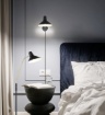 Immagine di Piantana Nero Ottone Luce Orientabile 145cm Traveller Trio Lighting